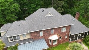 Big shingle roof house roof replacement Rock Roofing and Restoration project