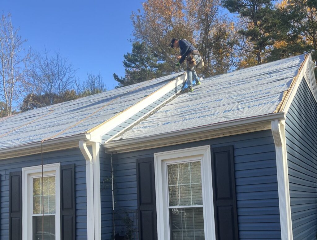 Roof replacement by Rock Roofing