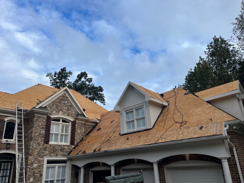 roof decking Rock Roofing project