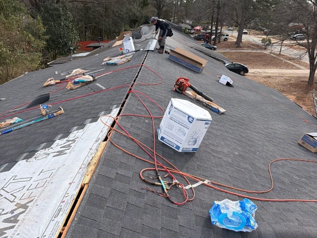 Roofing project under development