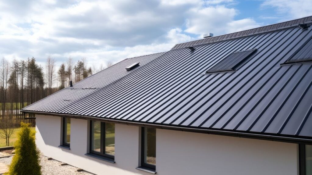 metallic residential roof
